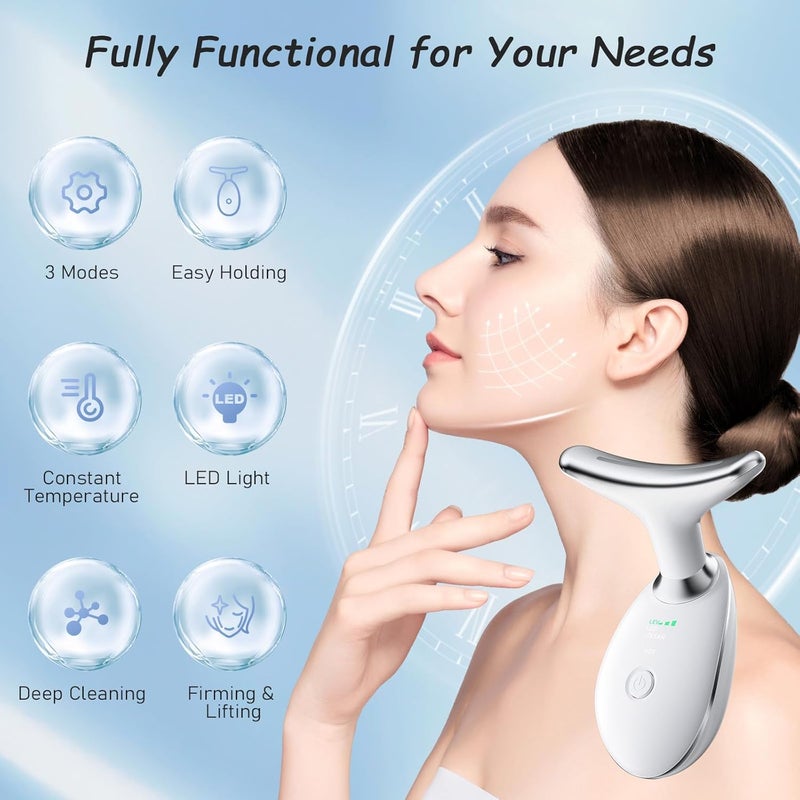 Jinstyles Neck and Face Skin Care Tool, Improve, Firm, Tightening and Smooth, White - Image 2